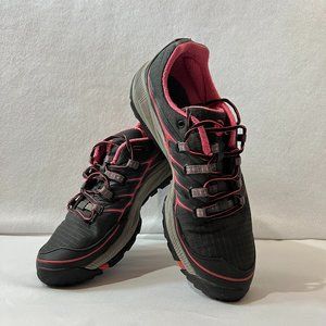 Merrell Womens Size 9.5  ‘All Out Rush’ Trail Running Shoes Black Paradise Pink